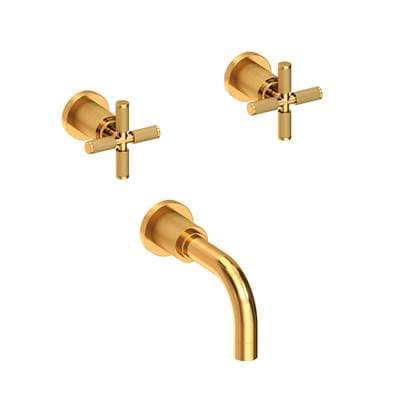 Kimbell Wall Mount Tub Faucet Aged Brass