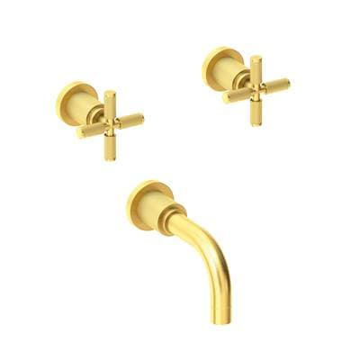 Kimbell Wall Mount Tub Faucet Satin Brass PVD