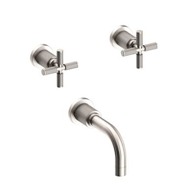 Kimbell Wall Mount Tub Faucet Satin Nickel