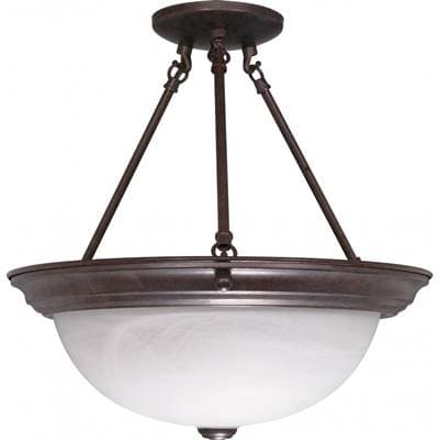 3 Light-15'' Semi Flush