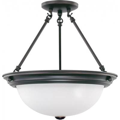 3 Light 15'' Semi-Flush
