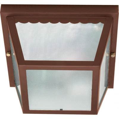 2 Light 10'' Carport Flush Fixture