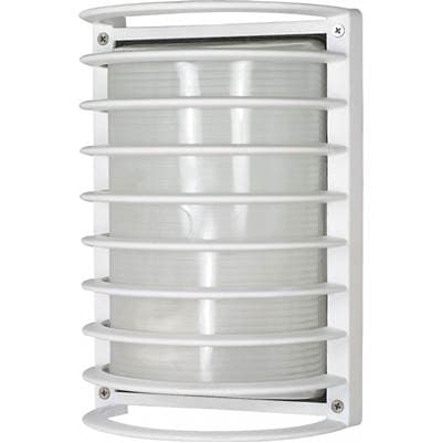 1 Light 10'' Rectangle Cage Bulk Head by Nuvo