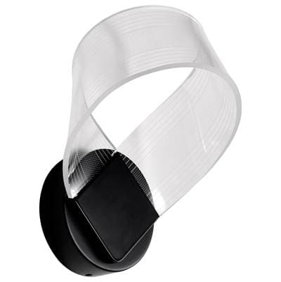 Barnett; 8 Inch LED Wall Sconce; Matte Black; Silk Screened Acrylic Lens