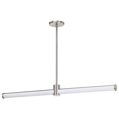 Bowman; 36 Inch LED Island Pendant; Brushed Nickel; Acrylic Lens by Nuvo