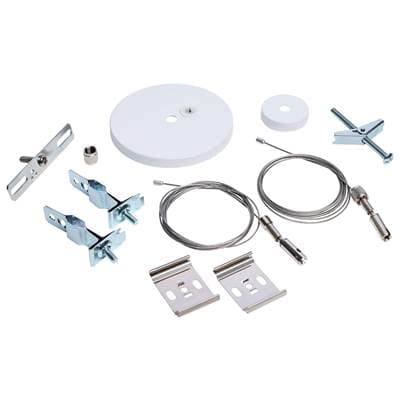 Momentum - Single Unit Suspension Kit With Canopy and Ancor Cover for LED Linear System - White Finish
