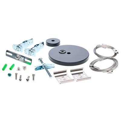 Momentum - Single Unit Suspension Kit With Canopy and Ancor Cover for LED Linear System - Black Finish
