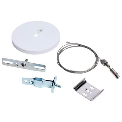 Momentum - Suspension Kit Run Starter With Canopy for LED Linear System - White Finish