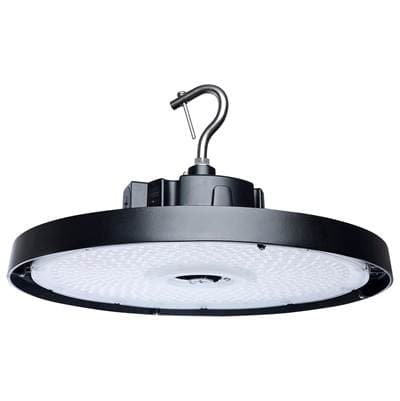 240/200/150 Wattage Selectable LED UFO High Bay - 3K/4K/5K CCT Selectable - 60/80/100 Beam Angle Selectable - Black Finish - 120-347 Volt