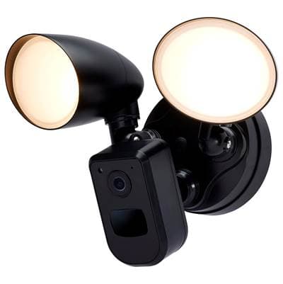 20 Watt Bullet Outdoor SMART Security Light with Camera; Starfish Enabled; 3K/4K/5K CCT Selectable; Black Finish