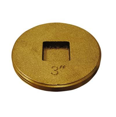 3 In. L.W. Brass Recessed Cleanout Plug by Oatey