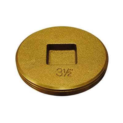3 1/2 In. L.W. Brass Recessed Cleanout Plug by Oatey