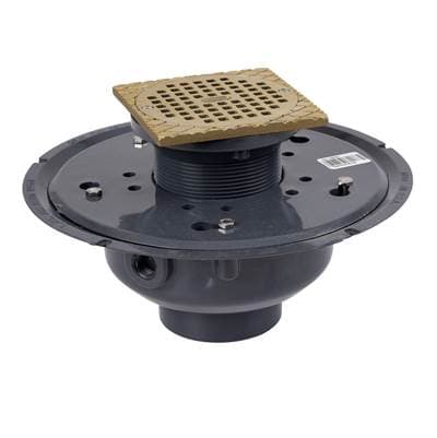3 In. Pvc Adjustable Drain W/5 In. Nickel Strainer Square by Oatey