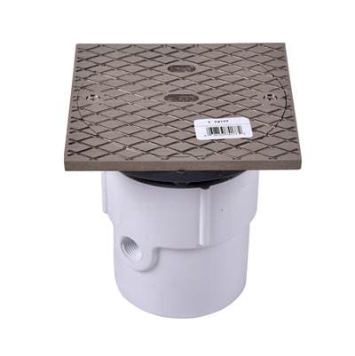 3 Or 4 Adjustable Pvc Cleanout W/Nickel Cover  Square Ring by Oatey