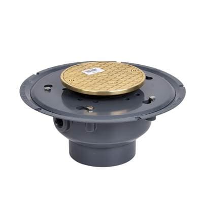 4 In. Pvc Brass Cleanout W/6 In. Brass Cover