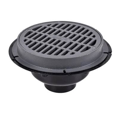 6 In. Abs Sediment Drain, Cast Iron Grate W/Bucket by Oatey