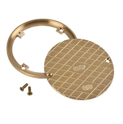 Cleanout Cover- 5 In. Round Brass And Ring by Oatey
