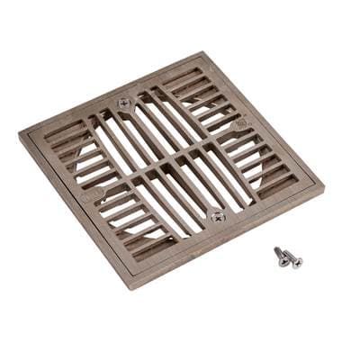 Strainer-6 In. Square Nickel Bronze And Ring by Oatey