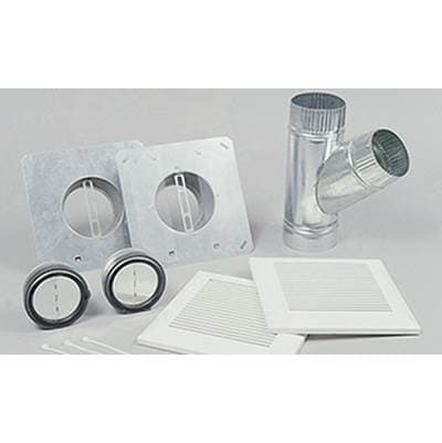 Panasonic Installation Kit for In-line Fans and ERVs, 6''-to-4'' Duct Double Inlet with 2 Grilles and Y-Adaptor, PC-NLF64D by Panasonic