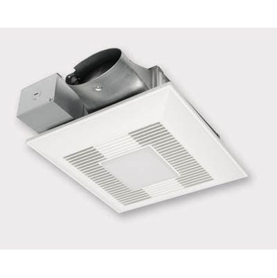 Panasonic WhisperValue Ceiling/Wall Mount Bathroom Exhaust Fan with LED Light and Humidity Sensor, 50-80-100 CFM, FV-0510VSCL1