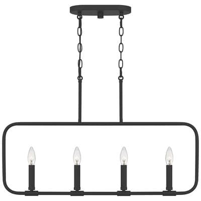 Linear chandelier 4 light matte black
