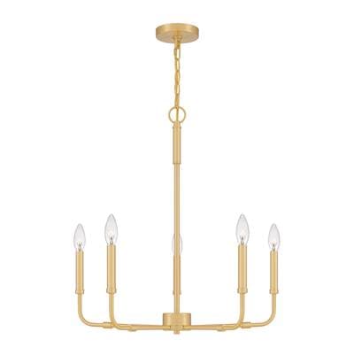 Chandelier 5 light aged brass by Quoizel