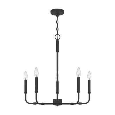 Chandelier 5 light matte black