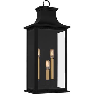 Abernathy 3-Light Matte Black Outdoor Wall Lantern by Quoizel