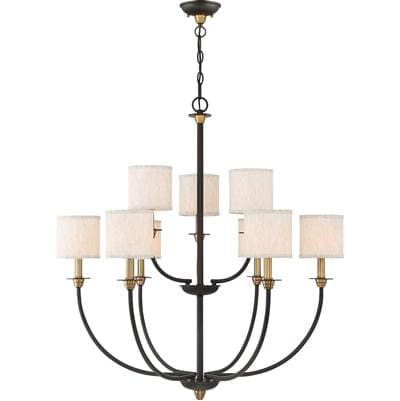 Chandelier 9 Light Old Bronze