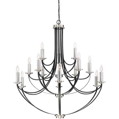 15 Lgt Chandelier Mystic Blk by Quoizel