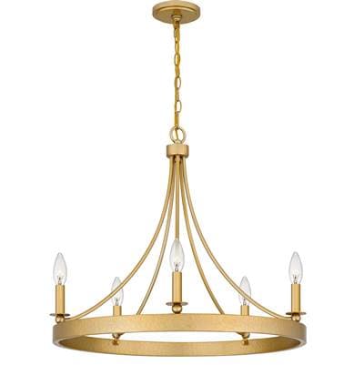 Chandelier 5 lights light gold
