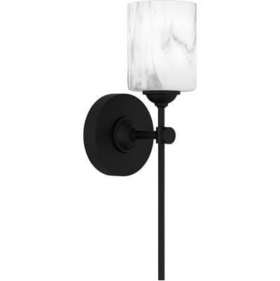 Aria 1-Light Matte Black Bath Light