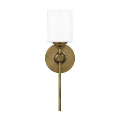 Wall 1 light weathered brass