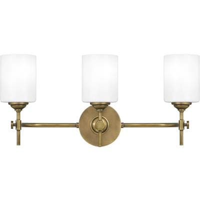 Bath 3 lights weathered brass