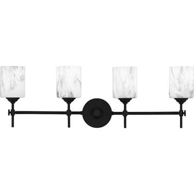 Aria 4-Light Matte Black Bath Light by Quoizel