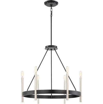 6 Lgt Chandelier Mystic Blk