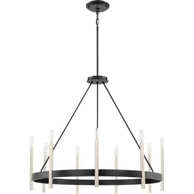 9 Lgt Chandelier Mystic Blk by Quoizel