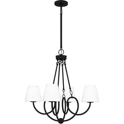 Chandelier 4 Lights Matte Black