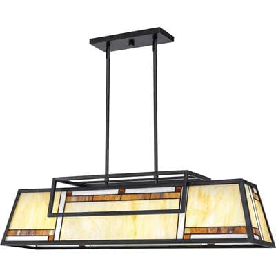 Linear chandelier 4 light matte black