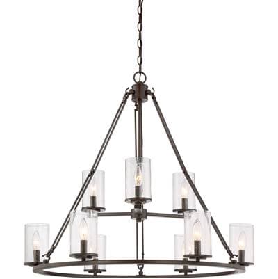 Chandelier 9 Lgt Western Bronze