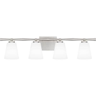 Bath 4 lights brushed nickel.