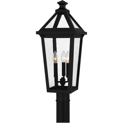 Boulevard 3-Light Matte Black Outdoor Post Lantern
