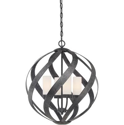 Pendant Old Black 4Lts by Quoizel