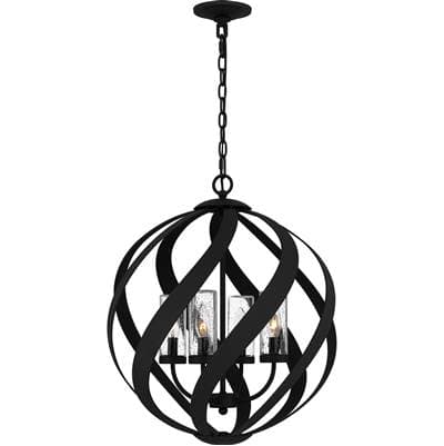 Outdoor pendant 4 lights earth black by Quoizel