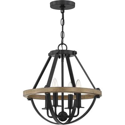 Pendant 4 light earth black by Quoizel