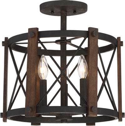 Semi Flush Marcado Black by Quoizel