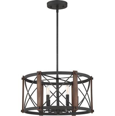 Pendant 6 Light Marcado Black by Quoizel