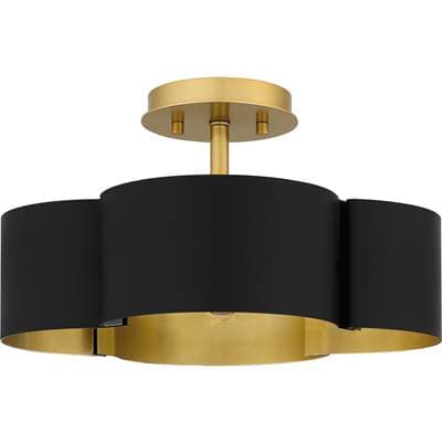 Semi flush 4 lights matte black