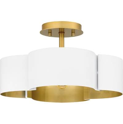 Semi flush 4 lights white