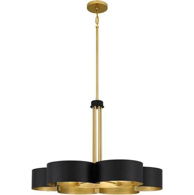 Chandelier 6 lights matte black by Quoizel